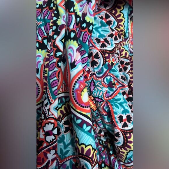 Kenneth Cole One Piece Swimsuit Size 2X Plus Size High Neck Halter Multi NEW - Picture 8 of 10